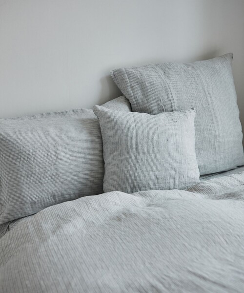 ストライプリネン クッションカバー（65cm × 65cm）（クッション