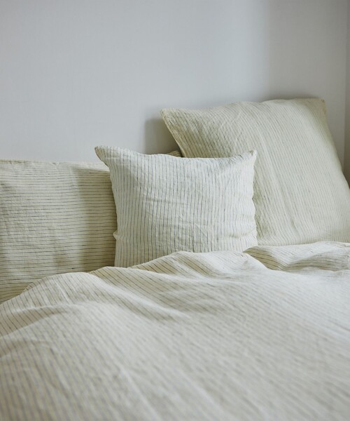 ストライプリネン クッションカバー（65cm × 65cm）（クッション