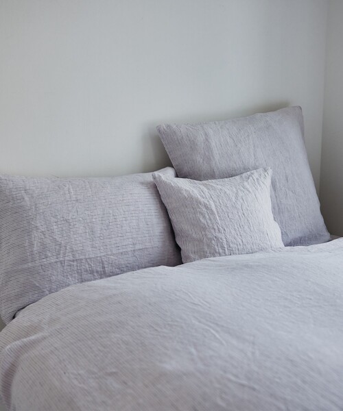 ストライプリネン クッションカバー（65cm × 65cm）（クッション