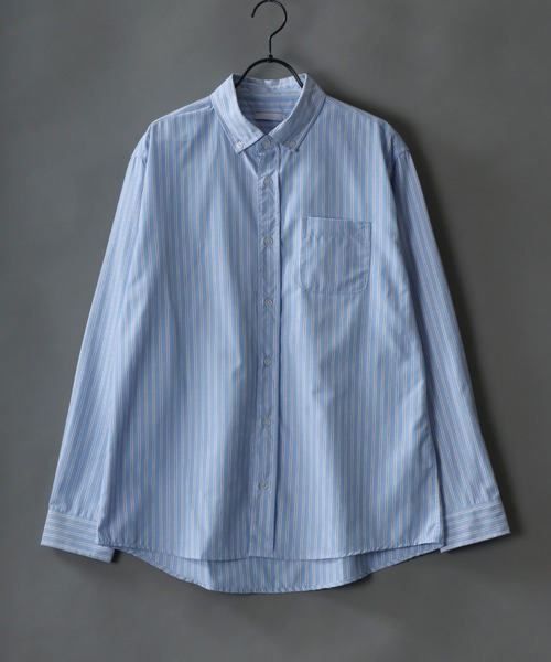 SITRY(シトリー)の「Broadcloth Stripe & Plaid Shirt/ストライプ チェック ブロードシャツ(シャツ/ブラウス・メンズ・ホワイト系その他/ブルー系その他/グレー系その他2/グレー系その他/ブルー系その他2/ブルー系その他3・M/L/LL)」の5枚目の写真