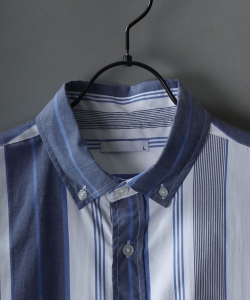 SITRY(シトリー)の「Broadcloth Stripe & Plaid Shirt/ストライプ チェック ブロードシャツ(シャツ/ブラウス・メンズ・ホワイト系その他/ブルー系その他/グレー系その他2/グレー系その他/ブルー系その他2/ブルー系その他3・M/L/LL)」の22枚目の写真