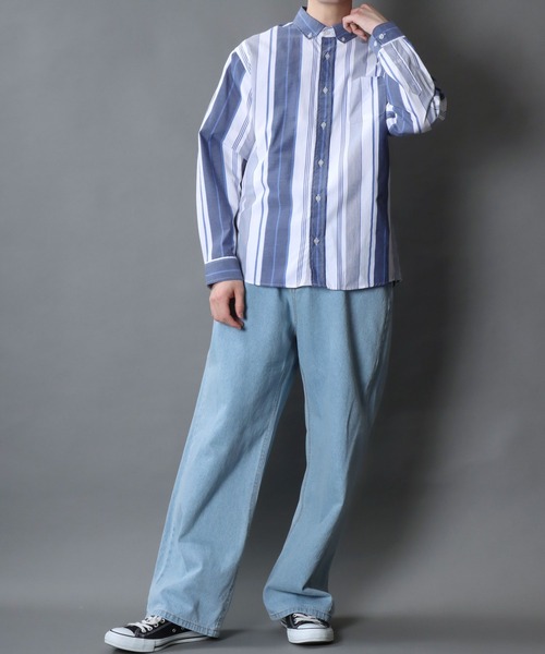 SITRY(シトリー)の「Broadcloth Stripe & Plaid Shirt/ストライプ チェック ブロードシャツ(シャツ/ブラウス・メンズ・ホワイト系その他/ブルー系その他/グレー系その他2/グレー系その他/ブルー系その他2/ブルー系その他3・M/L/LL)」の17枚目の写真