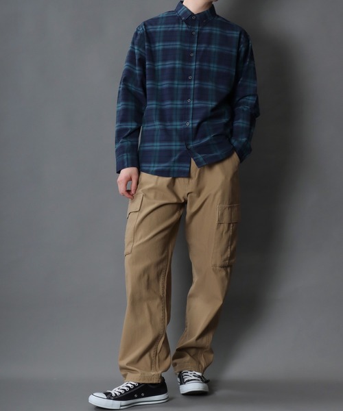 SITRY(シトリー)の「Broadcloth Stripe & Plaid Shirt/ストライプ チェック ブロードシャツ(シャツ/ブラウス・メンズ・ホワイト系その他/ブルー系その他/グレー系その他2/グレー系その他/ブルー系その他2/ブルー系その他3・M/L/LL)」の11枚目の写真