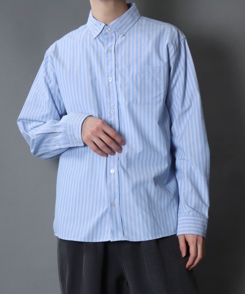 SITRY(シトリー)の「Broadcloth Stripe & Plaid Shirt/ストライプ チェック ブロードシャツ(シャツ/ブラウス・メンズ・ホワイト系その他/ブルー系その他/グレー系その他2/グレー系その他/ブルー系その他2/ブルー系その他3・M/L/LL)」の18枚目の写真