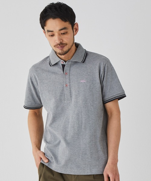 KRIFF MAYER（クリフメイヤー）の「リブラインポロ（ポロシャツ・メンズ・ブラック/ミント/ブルー/ピンク/オフホワイト/グレー/ネイビー/ダークグリーン/ターコイズブルー・LARGE/X-LARGE/SMALL/MEDIUM）」の4枚目の写真