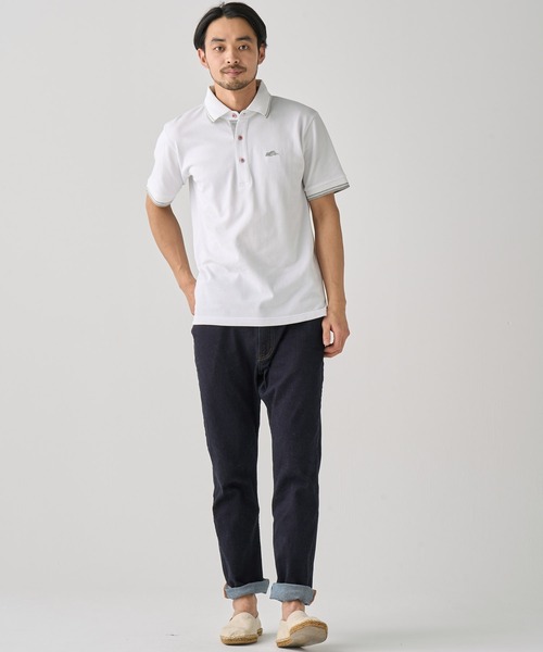 KRIFF MAYER（クリフメイヤー）の「リブラインポロ（ポロシャツ・メンズ・ブラック/ミント/ブルー/ピンク/オフホワイト/グレー/ネイビー/ダークグリーン/ターコイズブルー・LARGE/X-LARGE/SMALL/MEDIUM）」の13枚目の写真