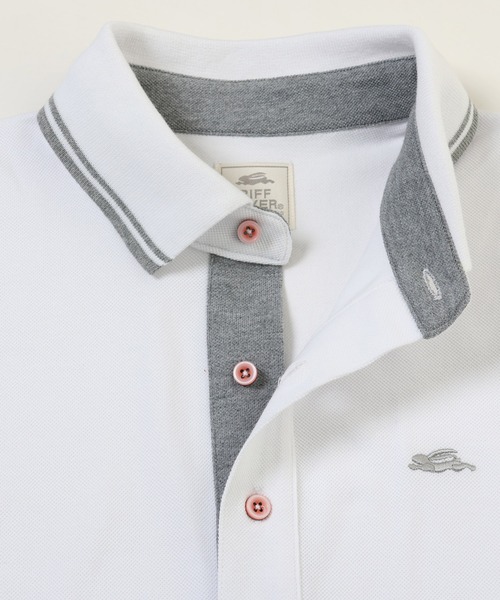 KRIFF MAYER（クリフメイヤー）の「リブラインポロ（ポロシャツ・メンズ・ブラック/ミント/ブルー/ピンク/オフホワイト/グレー/ネイビー/ダークグリーン/ターコイズブルー・LARGE/X-LARGE/SMALL/MEDIUM）」の16枚目の写真