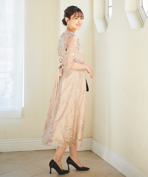 最終値下げ！結婚式/オケージョン　エンブロイダリーチュールドレス DRESS LAB（ドレスラボ）の「【結婚式/オケージョンドレス】エン
