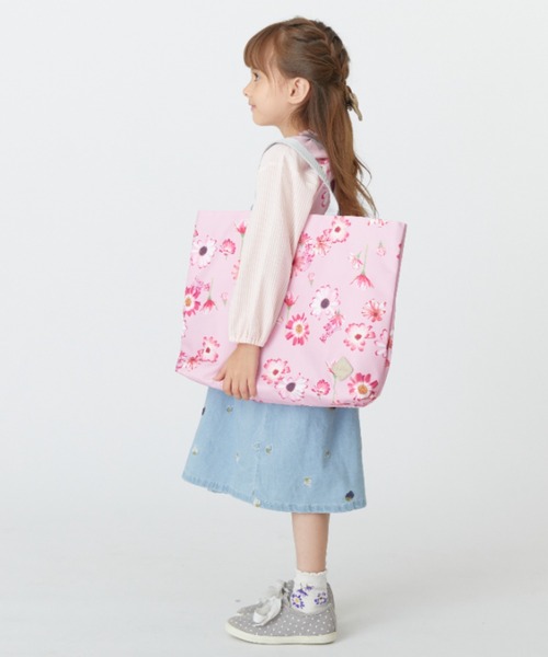 HAKKA KIDS（ハッカキッズ）の「サイネリアプリントレッスンバッグ（トートバッグ・キッズ・ピンク/クリーム・FREE）」の10枚目の写真