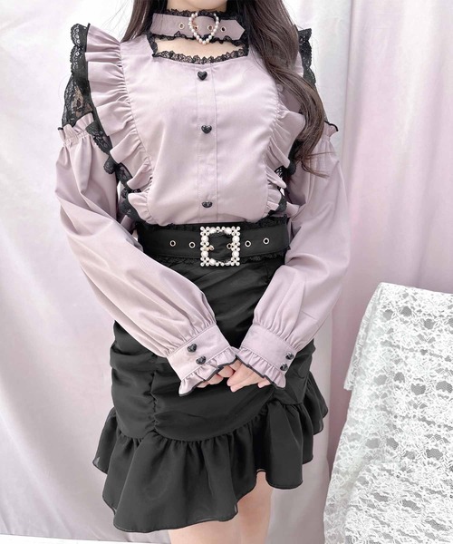 ROJITA（ロジータ）の「シアーギャザーミニマーメイドスカート