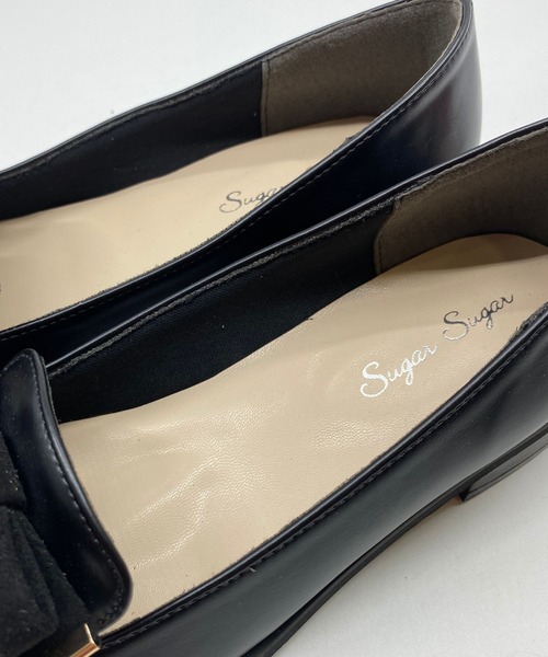 Sugar Sugar（シュガーシュガー）の「【SUGAR SUGARシュガーシュガー】リボンローヒールパンプス(550)歩き方が美しくなるパンプスシリーズ（パンプス・レディース・ベージュ/ブラック/ブラック系その他/シルバー・S/M/L/LL）」の5枚目の写真