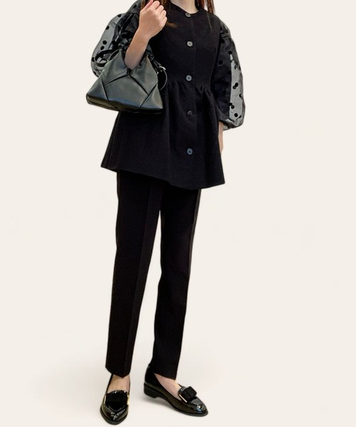 Sugar Sugar（シュガーシュガー）の「【SUGAR SUGARシュガーシュガー】リボンローヒールパンプス(550)歩き方が美しくなるパンプスシリーズ（パンプス・レディース・ベージュ/ブラック/ブラック系その他/シルバー・S/M/L/LL）」の10枚目の写真