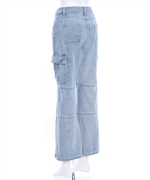 clear（クリア）の「カーゴフレアデニムパンツ≪2024AW≫（デニムパンツ・レディース・ブラック/ライトブルー・S/M）」の5枚目の写真
