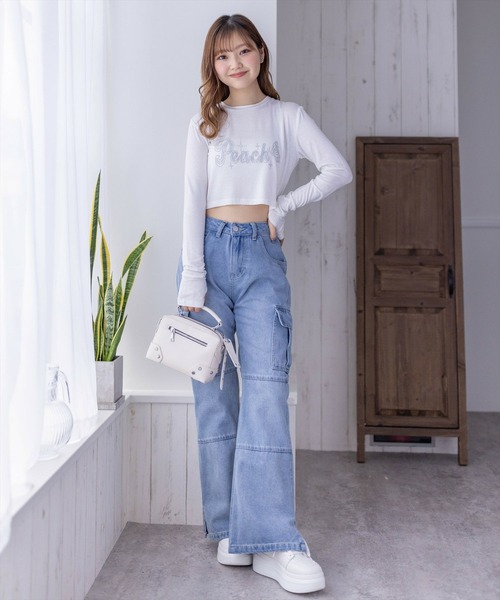 clear（クリア）の「カーゴフレアデニムパンツ≪2024AW≫（デニムパンツ・レディース・ブラック/ライトブルー・S/M）」の14枚目の写真