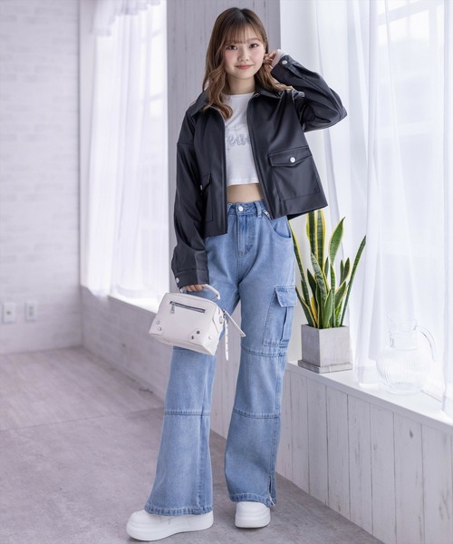 clear（クリア）の「カーゴフレアデニムパンツ≪2024AW≫（デニムパンツ・レディース・ブラック/ライトブルー・S/M）」の16枚目の写真