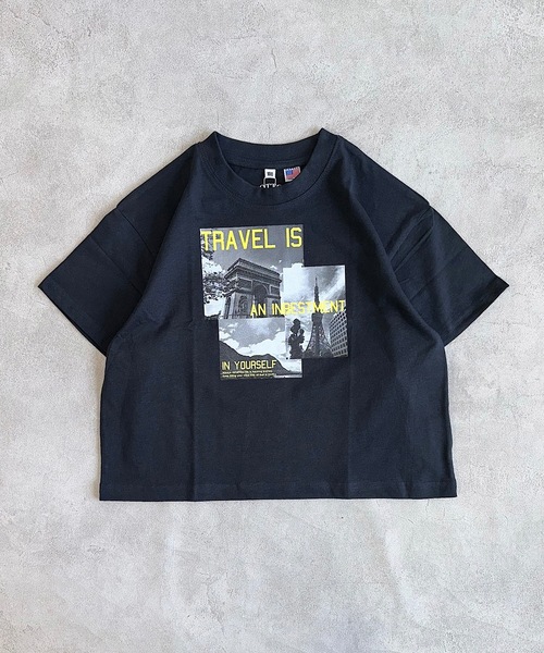 Life Support Products（ライフサポートプロダクツ）の「【COTTON from U.S.A】ビックシルエットフォトプリントTシャツ（80～150cm）（Tシャツ/カットソー・キッズ・ブラック系1/ホワイト系4/ブラック系3/ホワイト系1/ホワイト系2/ブラック系5/ホワイト系3/ブラック系2/ホワイト系5/ブラック系4・80/90/95/100/110/120/130/140/150）」の6枚目の写真