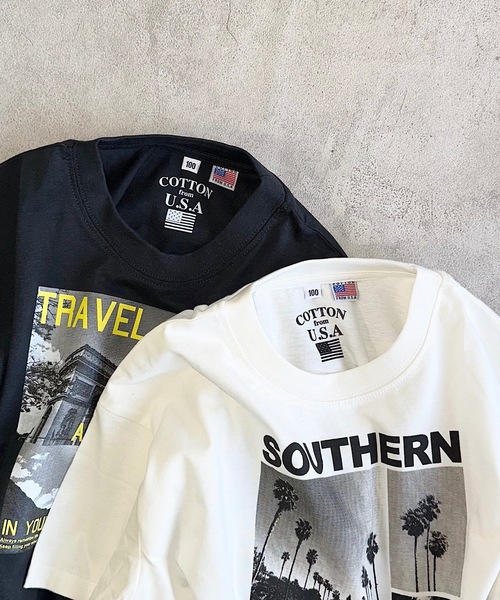 Life Support Products（ライフサポートプロダクツ）の「【COTTON from U.S.A】ビックシルエットフォトプリントTシャツ（80～150cm）（Tシャツ/カットソー・キッズ・ブラック系1/ホワイト系4/ブラック系3/ホワイト系1/ホワイト系2/ブラック系5/ホワイト系3/ブラック系2/ホワイト系5/ブラック系4・80/90/95/100/110/120/130/140/150）」の11枚目の写真