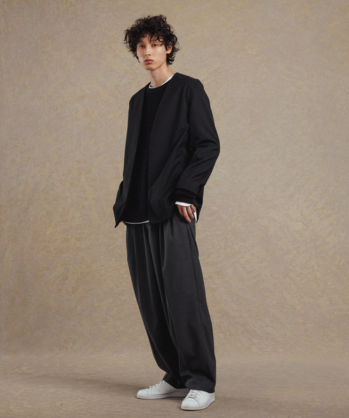 【最終価格】ノーカラー イージー ジャケット / シーズンレス ADAM ET ROPE'｜ノーカラー イージー ジャケット / シーズンレス