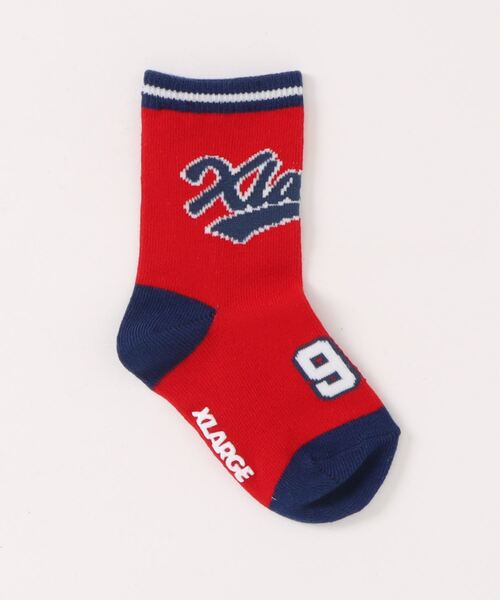 XLARGE KIDS(エクストララージキッズ)の「カレッジロゴソックス(ソックス/靴下・キッズ・グレー/ブルー/レッド・19-21cm/17-19cm/15-17cm/13-15cm)」の11枚目の写真
