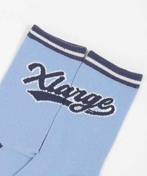 XLARGE KIDS(エクストララージキッズ)の「カレッジロゴソックス(ソックス/靴下・キッズ・グレー/ブルー/レッド・19-21cm/17-19cm/15-17cm/13-15cm)」の7枚目の写真