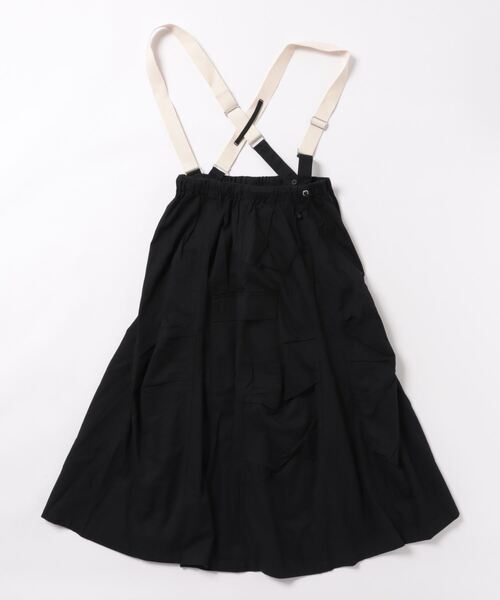 DOUBLE NAME（ダブルネーム）の「サス付きサーキュラースカート（スカート・レディース・カーキ/ベージュ/ブラック・FREE）」の2枚目の写真