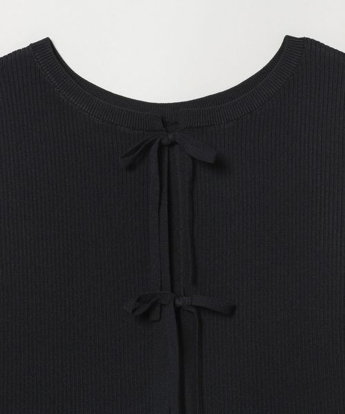 JEANASIS（ジーナシス）の「12G 2WAYリボンベスト/114150（ベスト・レディース・アイボリー/チャコールグレー/ブラック・FREE）」の5枚目の写真