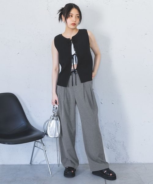 JEANASIS ニットベスト（グリーン×ブラック） 楽天市場】【SALE／29%OFF】(W)JLコンパクトニットベスト