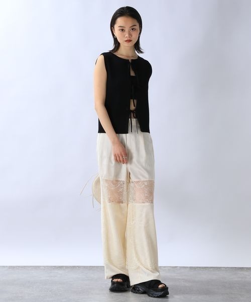 JEANASIS（ジーナシス）の「12G 2WAYリボンベスト/114150（ベスト・レディース・アイボリー/チャコールグレー/ブラック・FREE）」の19枚目の写真