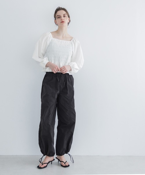 coca（coca）（コカ）の「【WEB限定セール】シャーリングブラウス（シャツ/ブラウス・レディース・ホワイト/ブラック・L/M）」の11枚目の写真