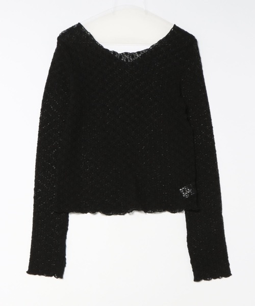 apres jour clair（アプレジュールクレア）の「【apres jour clair】2WAYレーストップス【ZOZOTOWN限定アイテム】（Tシャツ/カットソー・レディース・アイボリー/ブラック・フリー/X-LARGE）」の13枚目の写真