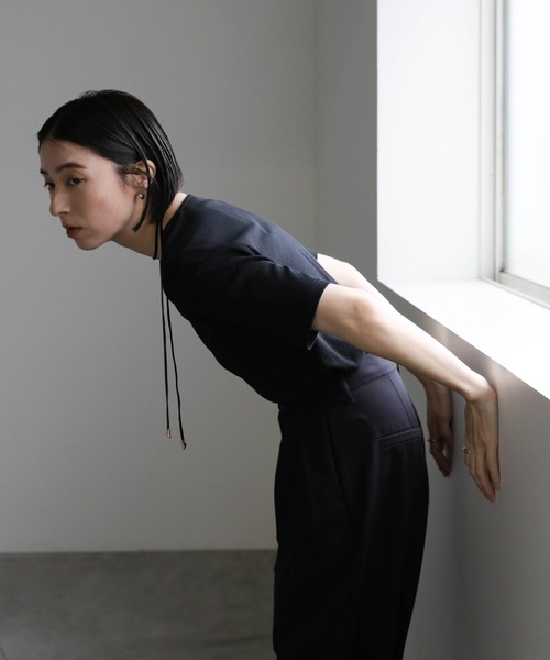 select MOCA（セレクトモカ）の「バックダーツテレココンパクトトップス（Tシャツ/カットソー・レディース・ブラック/アイボリー/ブラック系その他/オフホワイト・FREE）」の9枚目の写真