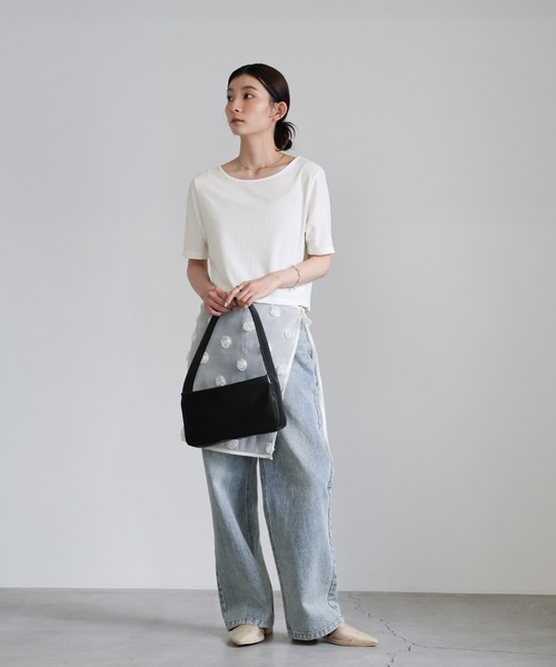 セール】バックダーツテレココンパクトトップス（Tシャツ/カットソー