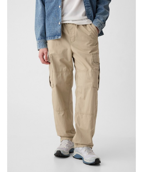 GAP(ギャップ)の「リップストップ バギーカーゴパンツ(カーゴパンツ・メンズ・ベージュ・L/M/S/XS/XL)」の4枚目の写真