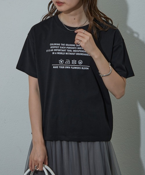 COLONY 2139（コロニートゥーワンスリーナイン）の「コンパクトプリントTシャツ（Tシャツ/カットソー・レディース・ブラック/ホワイト系その他/オフホワイト・FREE）」の3枚目の写真