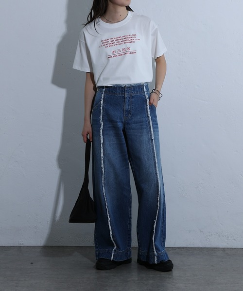 COLONY 2139（コロニートゥーワンスリーナイン）の「コンパクトプリントTシャツ（Tシャツ/カットソー・レディース・ブラック/ホワイト系その他/オフホワイト・FREE）」の8枚目の写真