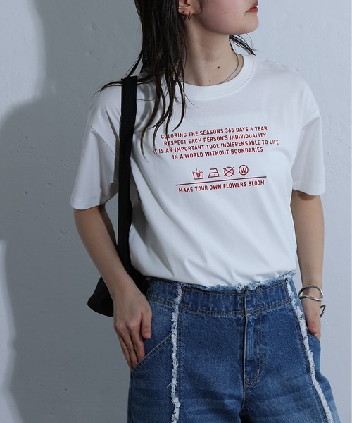 COLONY 2139（コロニートゥーワンスリーナイン）の「コンパクトプリントTシャツ（Tシャツ/カットソー・レディース・ブラック/ホワイト系その他/オフホワイト・FREE）」の6枚目の写真