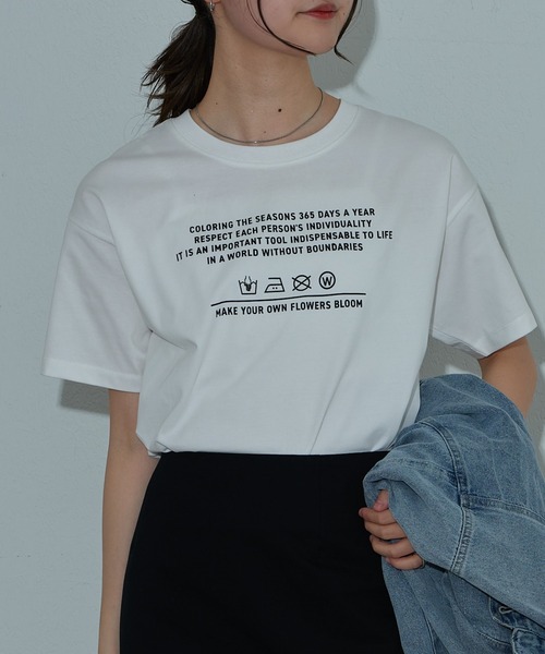 COLONY 2139（コロニートゥーワンスリーナイン）の「コンパクトプリントTシャツ（Tシャツ/カットソー・レディース・ブラック/ホワイト系その他/オフホワイト・FREE）」の20枚目の写真