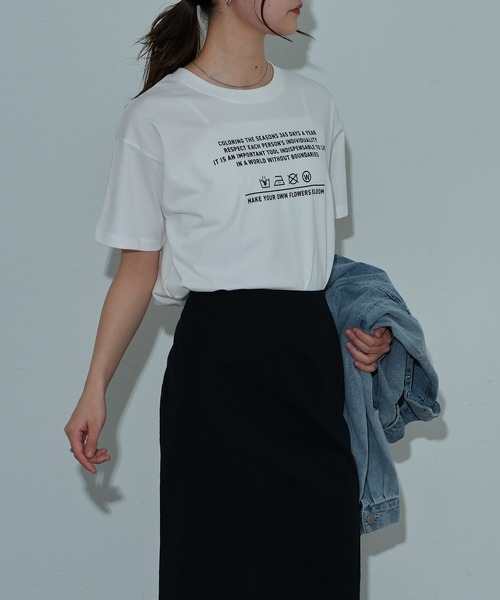 COLONY 2139(コロニートゥーワンスリーナイン)の「コンパクトプリントTシャツ(Tシャツ/カットソー・レディース・ブラック/ホワイト系その他/オフホワイト・FREE)」の15枚目の写真