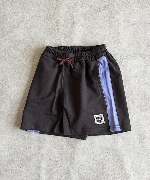 Life Support Products(ライフサポートプロダクツ)の「サイドラインカットショートパンツ(80~150cm)(その他パンツ・キッズ・チャコール/イエロー/パープル/レッド/オフホワイト/カーキ・80/90/95/100/110/120/130/140/150)」の3枚目の写真
