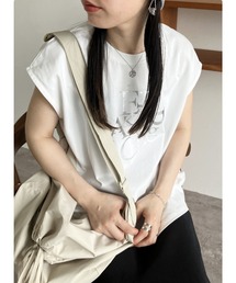 reca | 箔プリントロゴフレンチスリーブTシャツ(Tシャツ/カットソー)