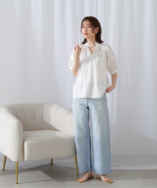 N. Natural Beauty Basic 2way フリルネックブラウス 楽天市場】2wayフリルネックブラウス N. Natural Beauty Basic