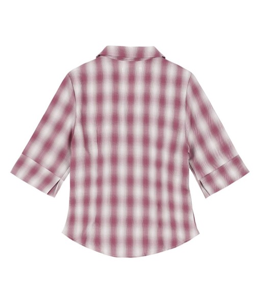 FANCY CLUB（ファンシークラブ）の「NASTY FANCY CLUB／スカーフチェックシャツ 2116652（シャツ/ブラウス・レディース・ピンク/グレー・FREE）」の17枚目の写真