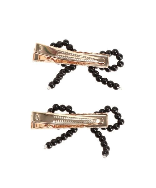 jouetie（ジュエティ）の「ビーズリボンヘアクリップ（バレッタ/ヘアクリップ・レディース・ブラック/シルバー/オフホワイト・FREE）」の11枚目の写真