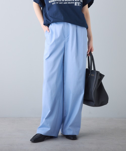 PUAL CE CIN（ピュアルセシン）の「ワンタック スラックスパンツ（スラックス・レディース・ブルー/ピンク/ライトグレー・L/M）」の21枚目の写真