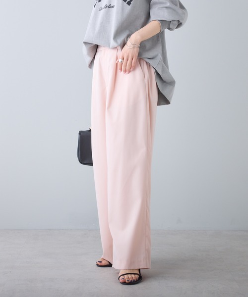 完売品✴︎ Pual ce cin ベルト付きタックパンツ ベルト付きタックパンツ | PUAL CE CIN(ピュアルセシン