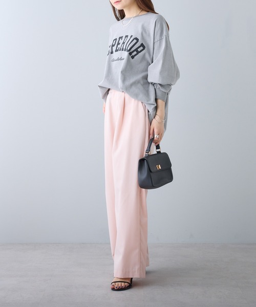 PUAL CE CIN（ピュアルセシン）の「ワンタック スラックスパンツ（スラックス・レディース・ブルー/ピンク/ライトグレー・L/M）」の20枚目の写真