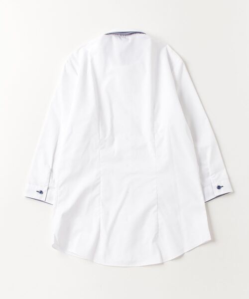 TOKYO SHIRTS(トウキョウシャツ)の「透け防止 形態安定ノーアイロン ワイド 7分袖ビジネスワイシャツ(ビジネスシャツ・レディース・ホワイト・LL/L/XL/M/S)」の3枚目の写真