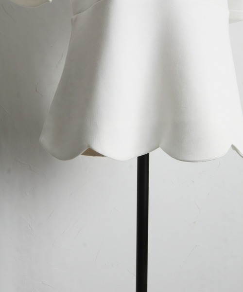 &. NOSTALGIA(アンドドットノスタルジア)の「【ZOZO限定】スカラップペプラムハーフスリーブトップス(Tシャツ/カットソー・レディース・ホワイト/ブラック・M)」の18枚目の写真