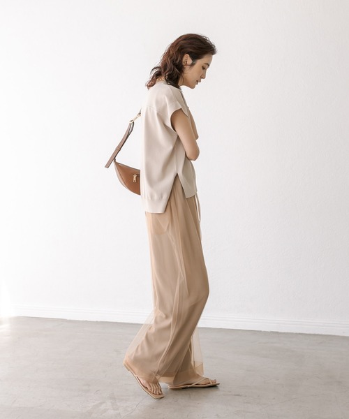 RIVE DROITE（リヴドロワ）の「チュールレイヤードパンツ（その他パンツ・レディース・ブラック/ベージュ・FREE）」の14枚目の写真