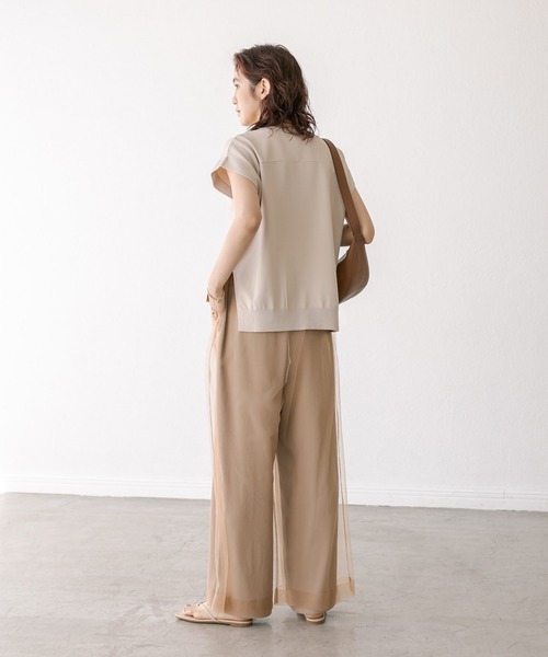 RIVE DROITE（リヴドロワ）の「チュールレイヤードパンツ（その他パンツ・レディース・ブラック/ベージュ・FREE）」の15枚目の写真